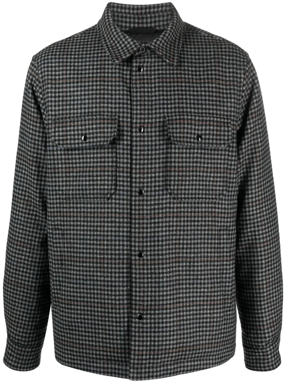 

Куртка-рубашка в клетку WOOLRICH, серый