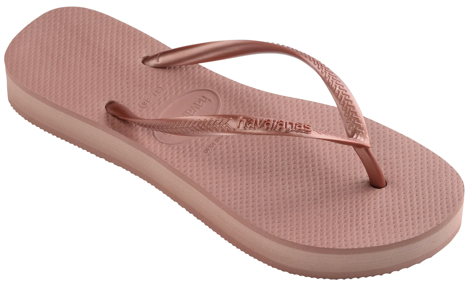 

Шлепанцы Havaianas "SLIM FLATFORM", летняя обувь, тапочки, туфли для бассейна на платформе, цвет Rose