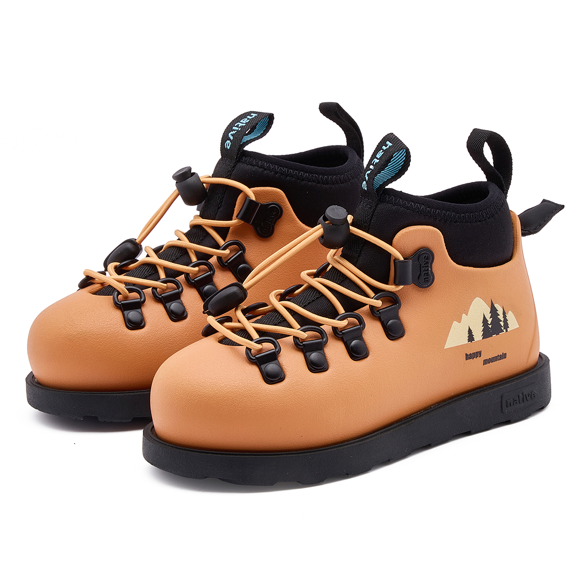 Fitzsimmons 30 Forest Exploration Collection низкие детские ботинки Tawny Kids Native Shoes, желтый ocher | forest print | черный — фото 4