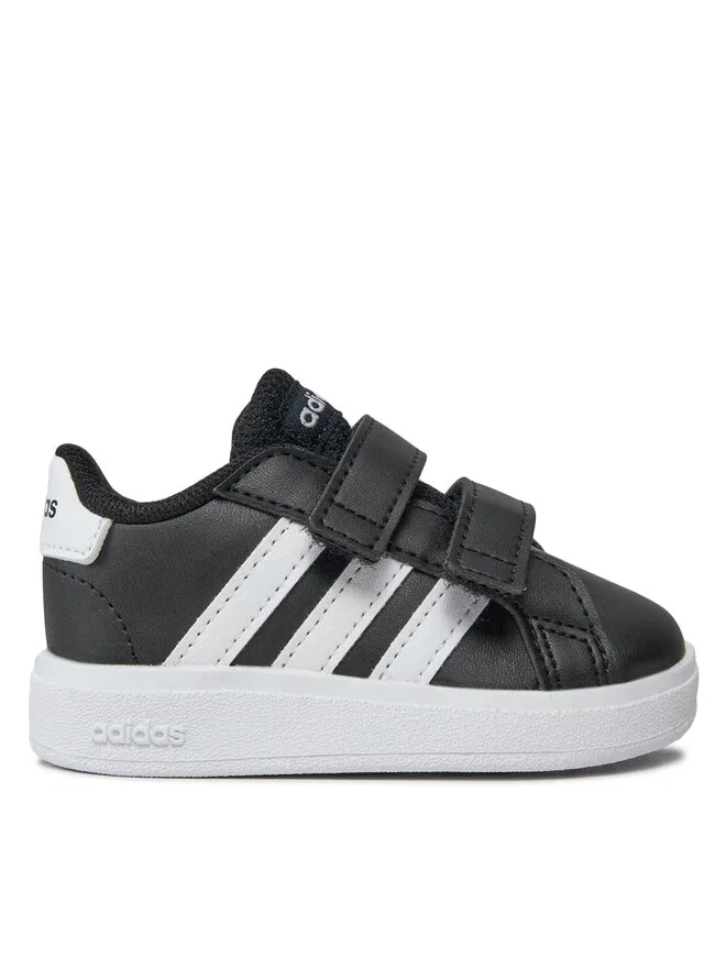 Кроссовки Grand Court Lifestyle на липучке GW6523, черные adidas