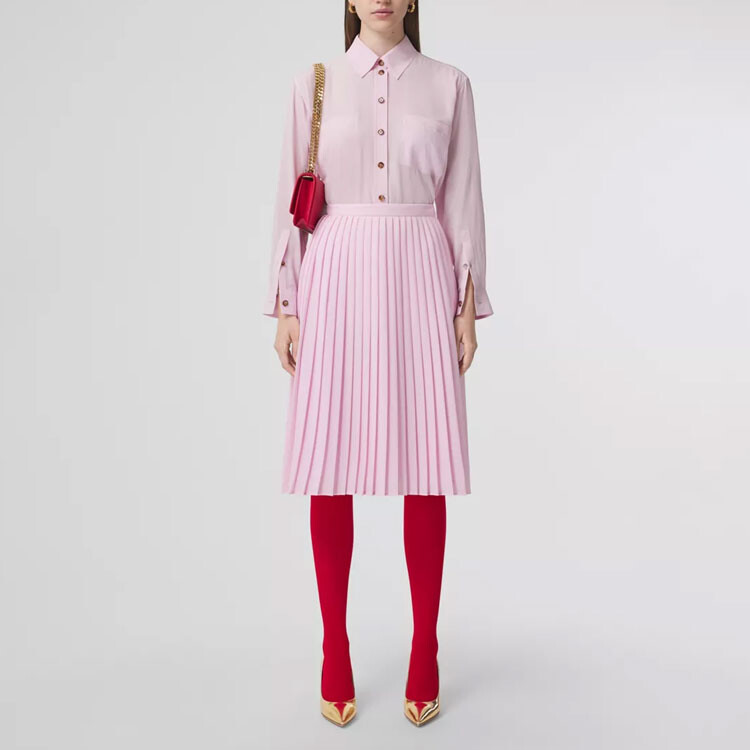 Рубашка женская Burberry, светло-розовый — фото 2