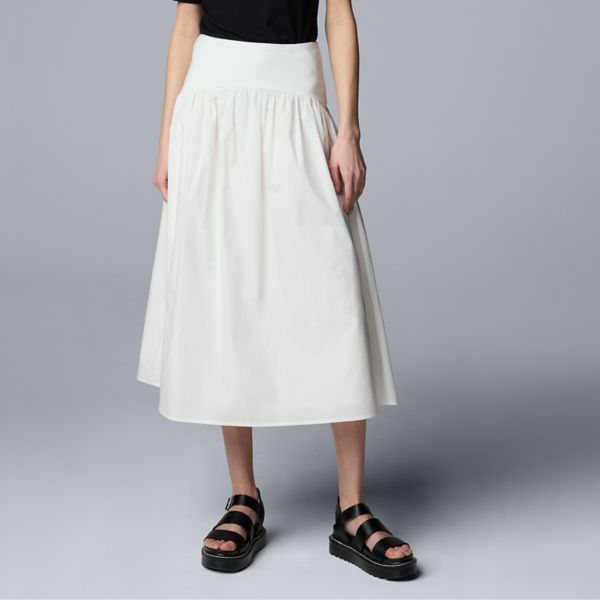 

Юбка Petite из смешанных материалов Simply Vera Vera Wang, цвет coconut milk