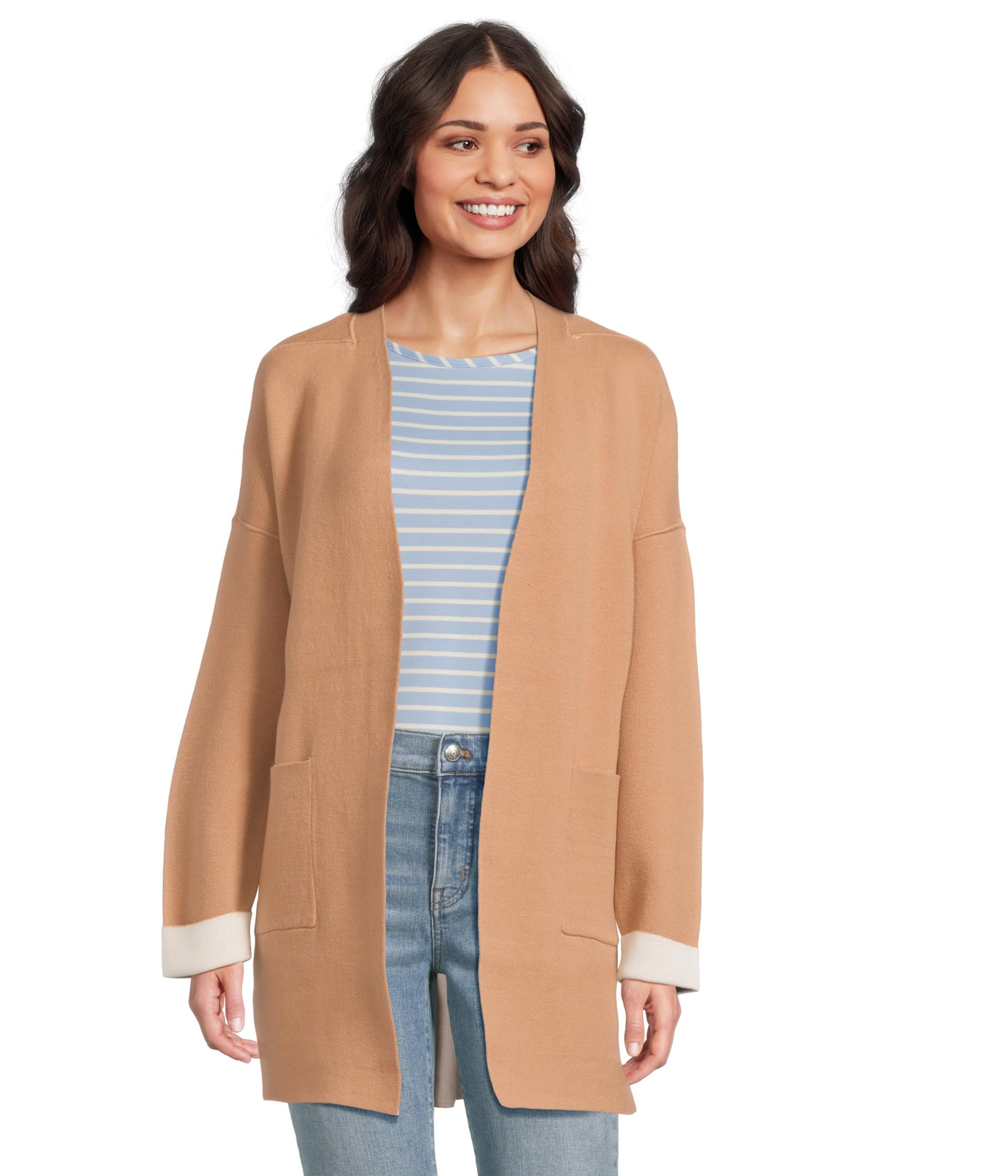 

Куртка NIC+ZOE Sunset Breeze Reversible Knit Jacket, цвет Burro