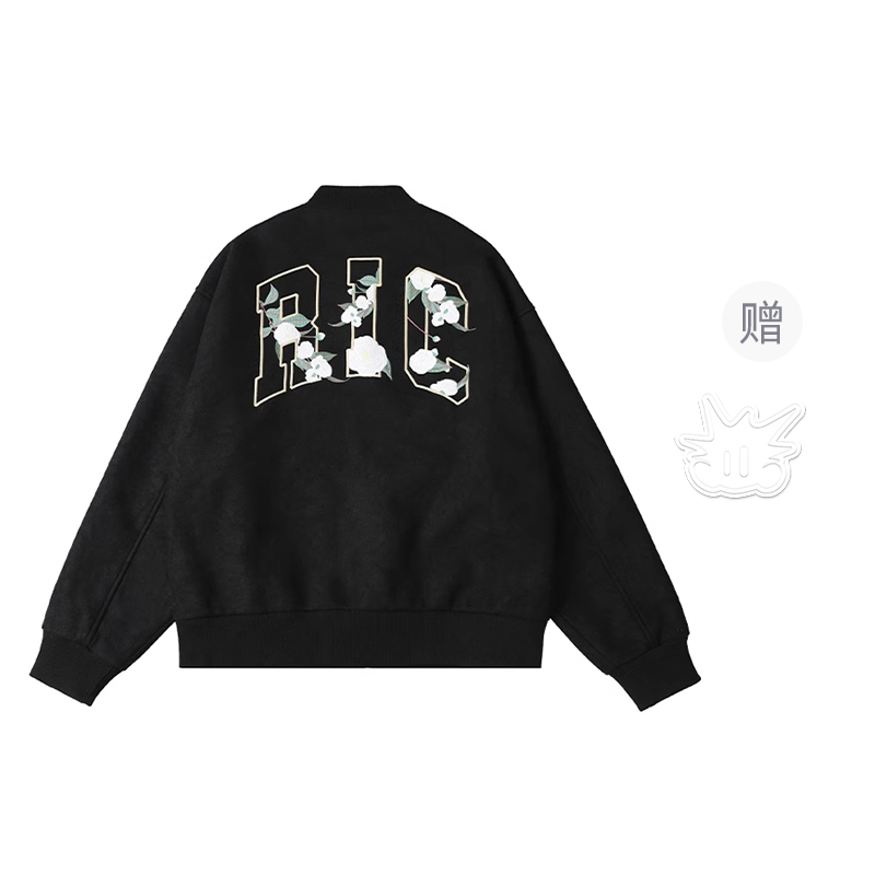 

RickyisClown Бейсбольная куртка унисекс, Black (Padded)