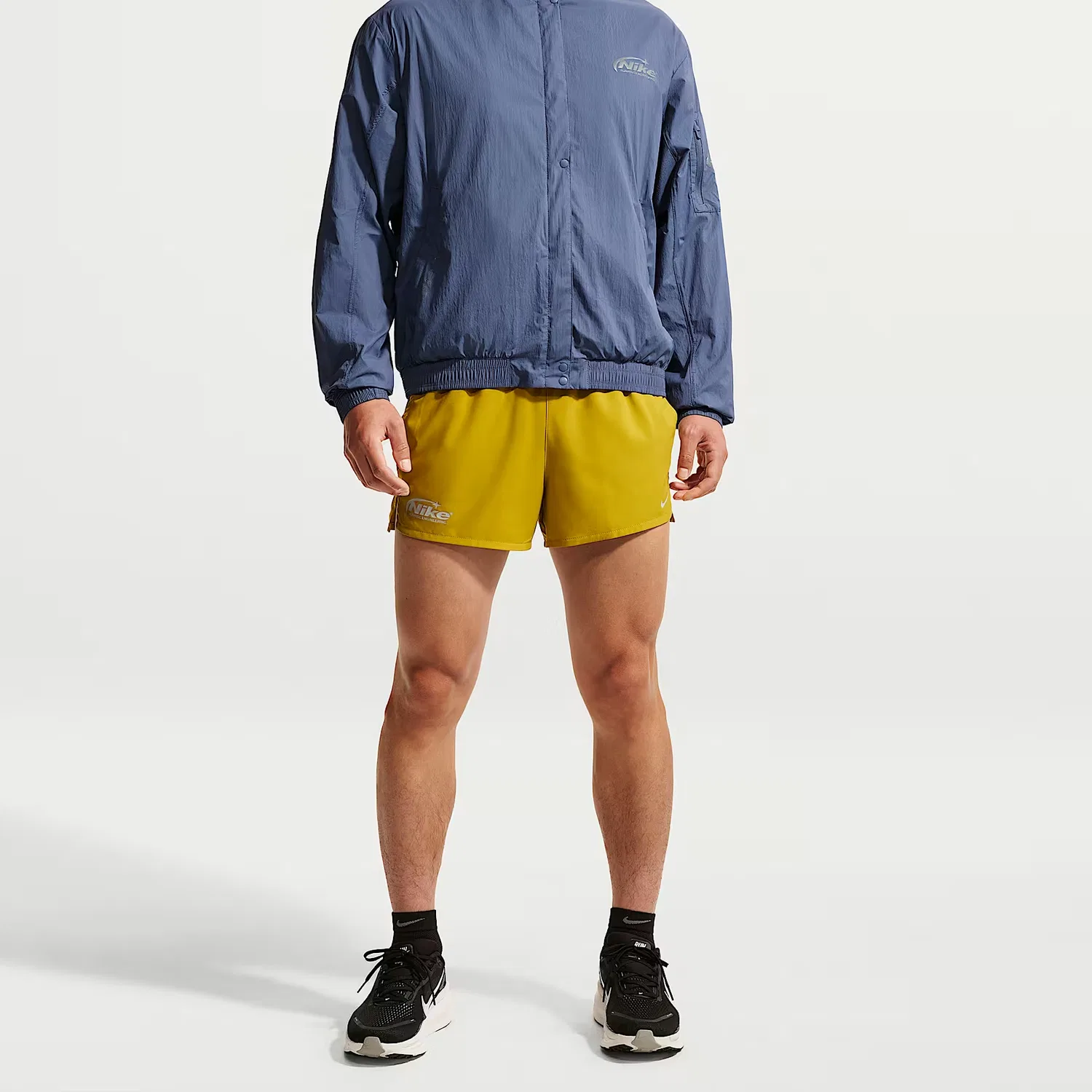 Мужские шорты для бега Dri Fit Nike, Peat Gray/Medium Gray/Black — фото 3