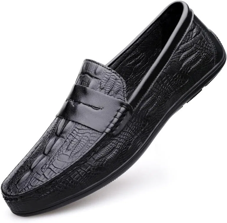 Лоферы с крокодиловым принтом, Black SayfuR