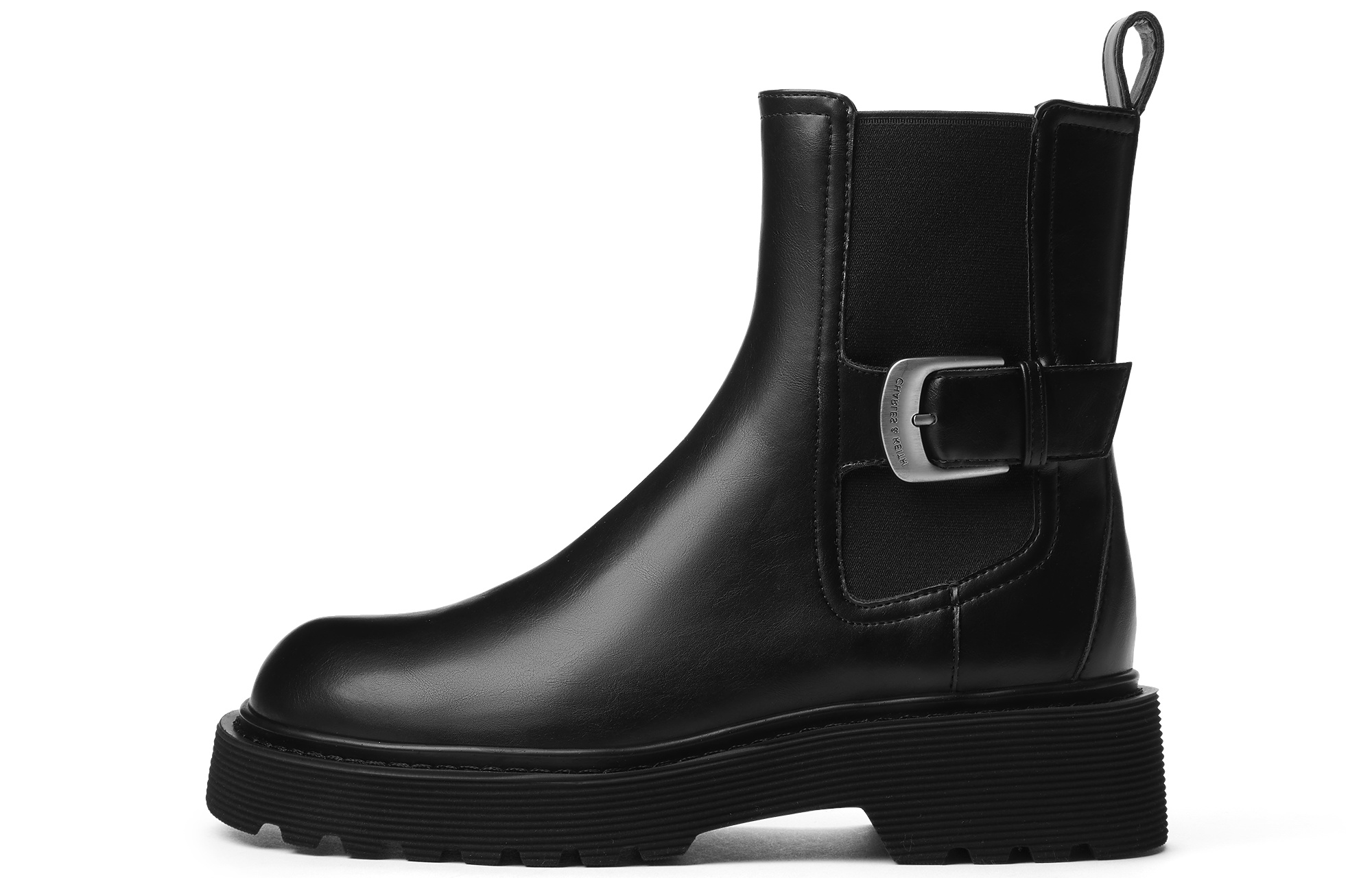 CHARLES&KEITH Маленькие CK ботильоны на каблуке 4,3 см женские черные/темно-коричневые темно-коричневые/мелово-белые темно-коричневые, цвет Dark Brown Dark Brown