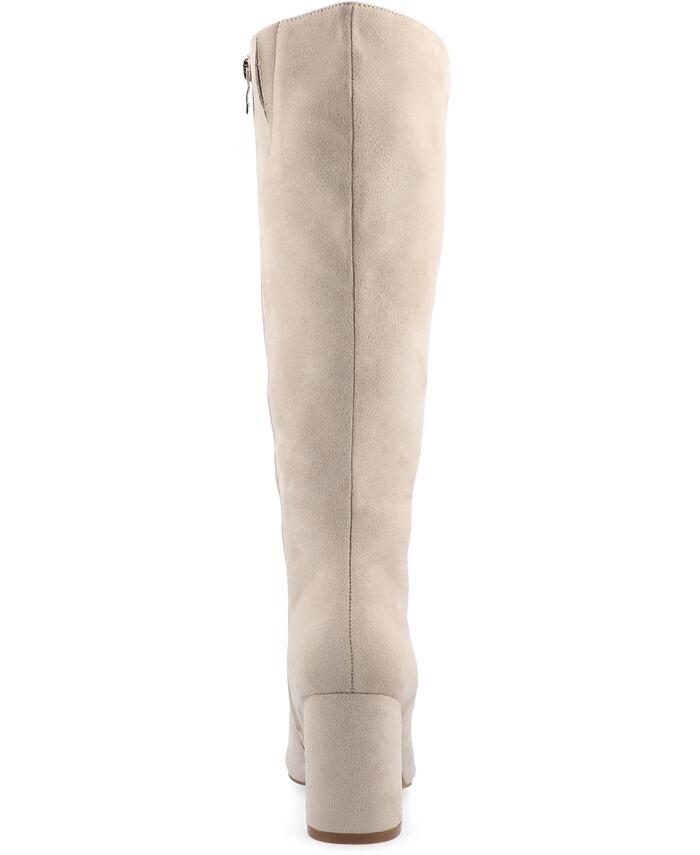 Женские ботинки Ameylia Tru Comfort из пеноматериала широкой ширины, на обычном каблуке с острым носком, на блочном каблуке Journee Collection, цвет Bone — фото 3