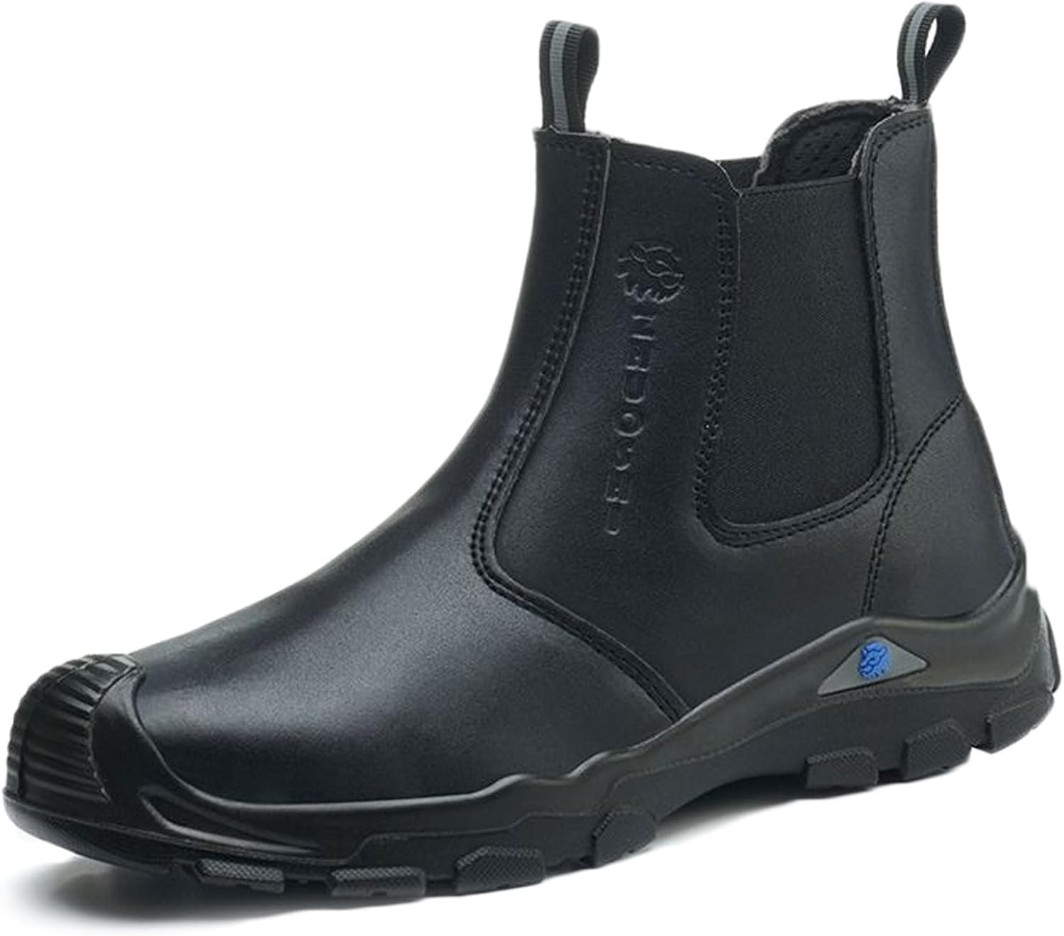 

Рабочие ботинки GUBANGDUN со стальным носком для мужчин, противоскользящие рабочие ботинки для сварщиков, защитные ботинки без шнурков для промышленного строительства, черный