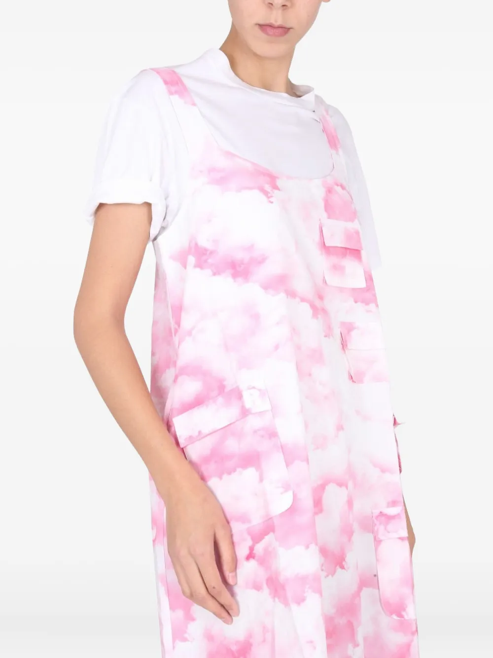 

Мини-платье с карманами для повседневной носки Rotate Birger Christensen, розовый