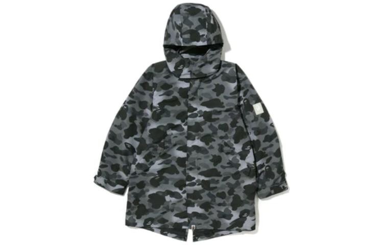 

Пальто свободного кроя BAPE Grid Camo Fish Tail A Bathing Ape, зеленый