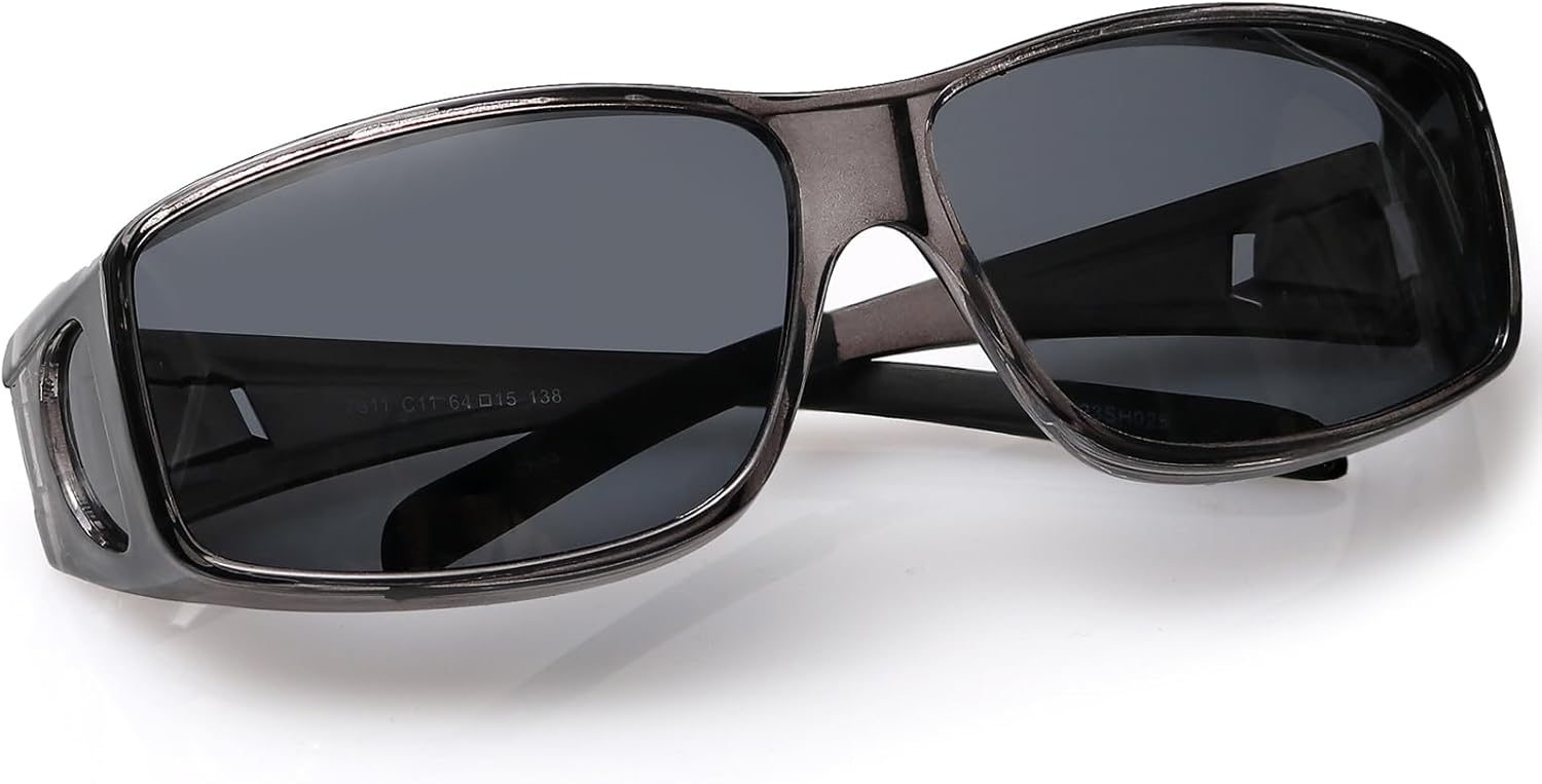 

Солнцезащитные очки с поляризованными линзами, надеваемые поверх обычных очков, обеспечивают 100% защиту от УФ-излучения. Подходят для мужчин и женщин Yogo Vision, Grey Frame and Grey Lens