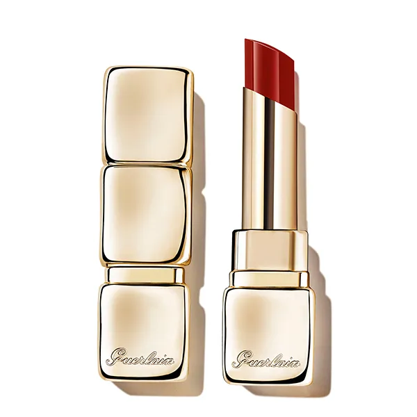 

Сияющая финишная помада Kisskiss Shine Bloom Guerlain, цвет corolla rouge