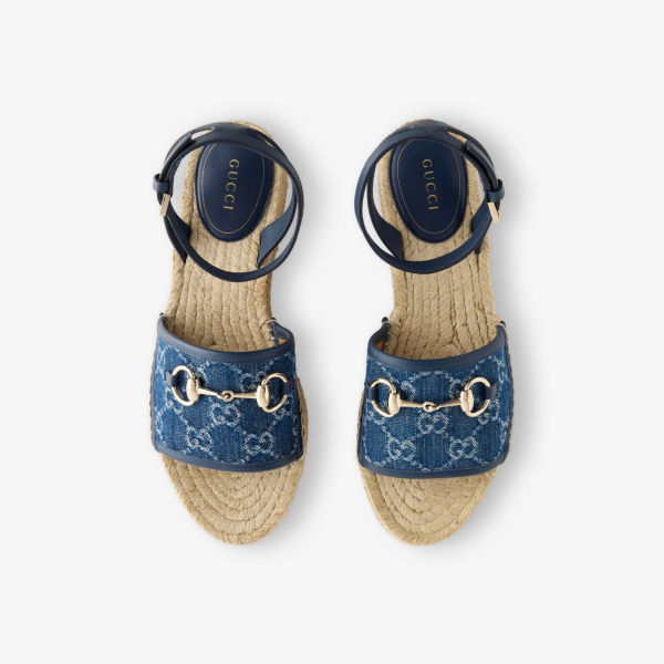 Эспадрильи Gucci Paloma из денима на платформе, голубой — фото 2