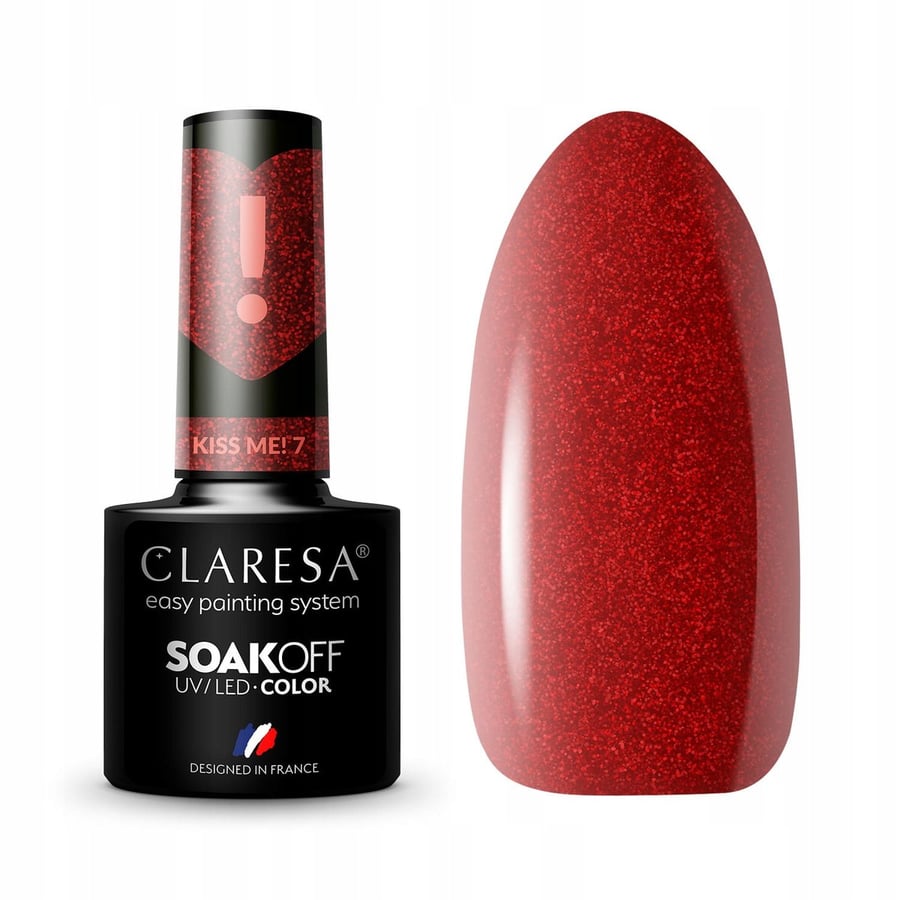 

Claresa Kiss Me 7 Hybrid Nail Polish Hybrid Pearl Red Puderek