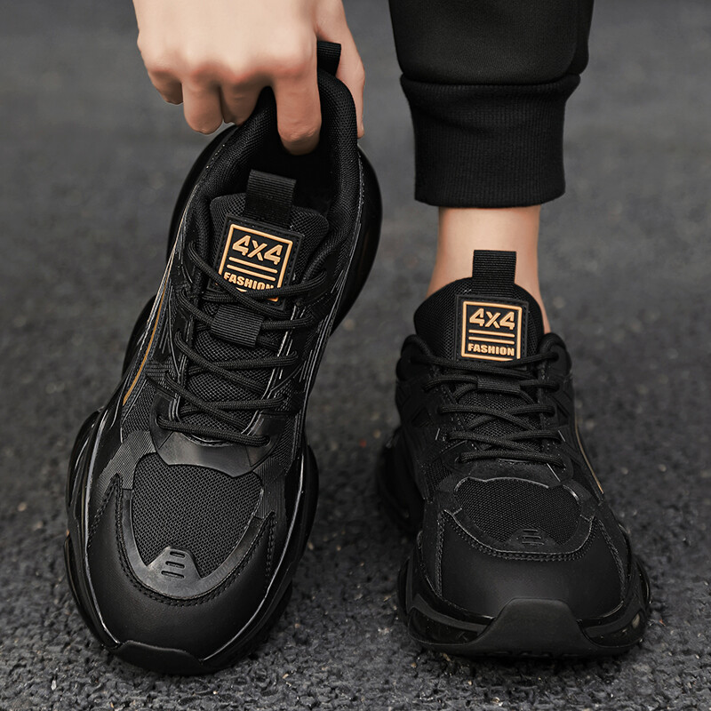 

Кроссовки мужские Lifestyle Shoes Men Low-Top Tuopin, цвет Black/Gold
