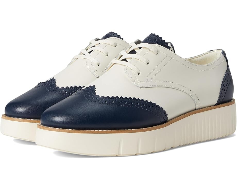 

Оксфорды Cole Haan Grand City Platform Oxford, цвет Ivory And Navy Blazer/Ivory