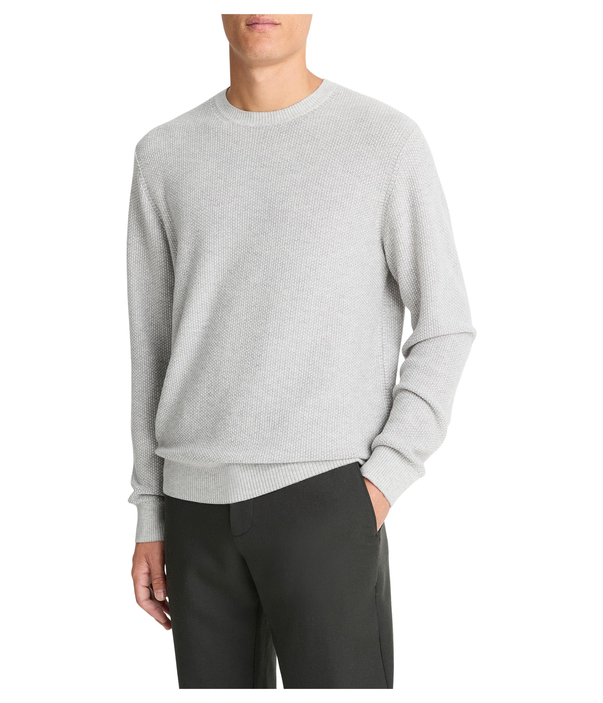 

Свитер Vince Geo Jacquard Long Sleeve Crew, цвет H Grey/Classic Cream
