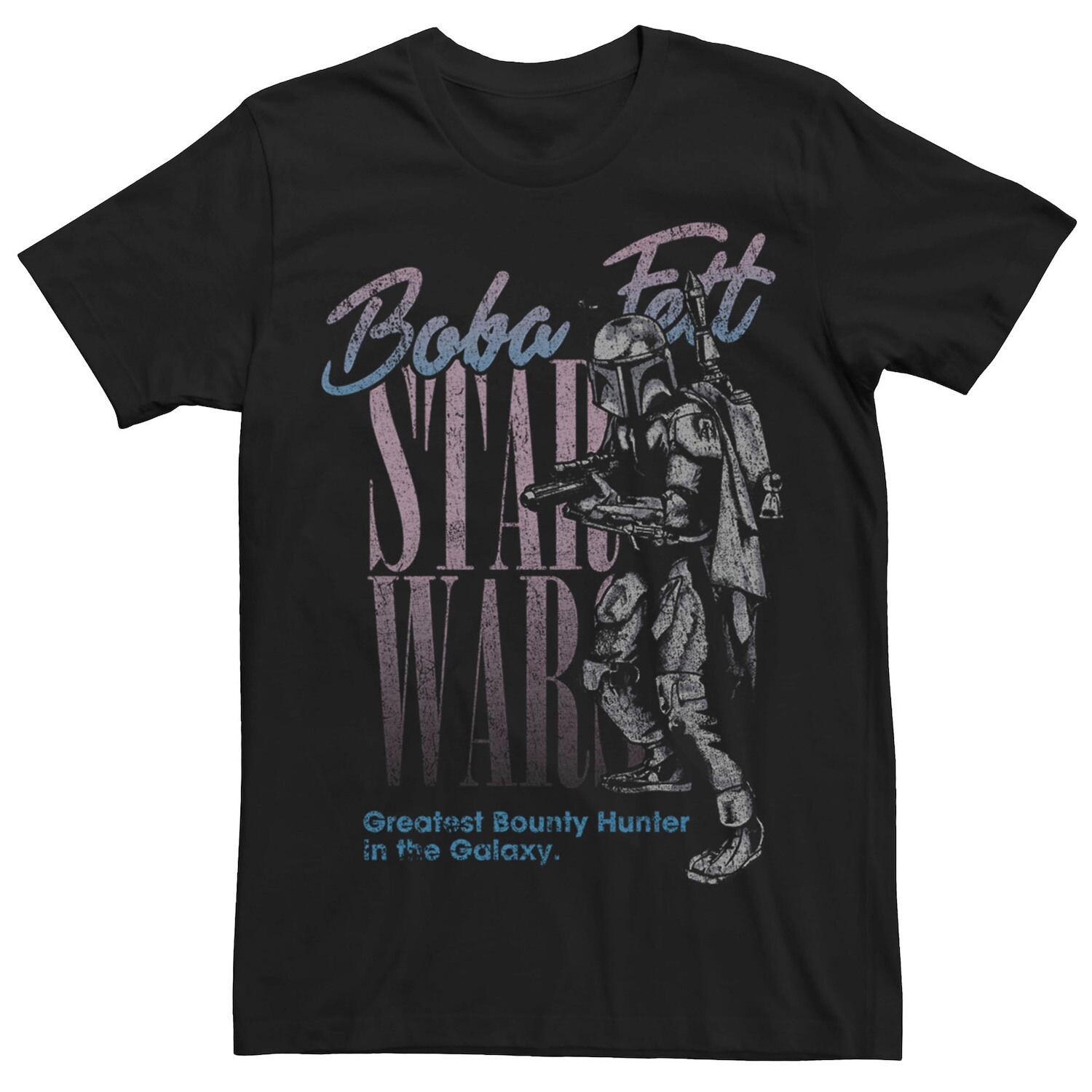 

Мужская футболка с винтажным логотипом Boba Fett и плакатом Star Wars