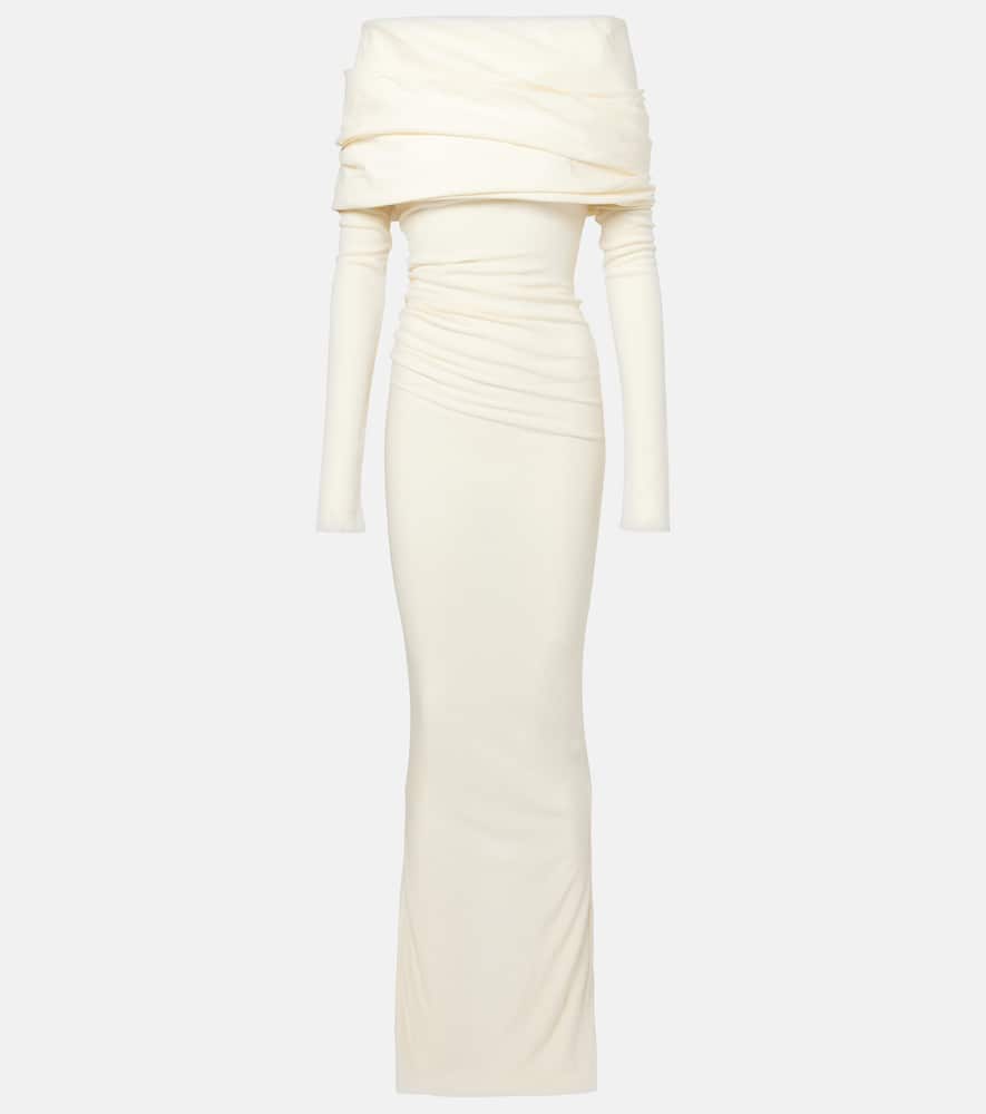 

Шерстяное платье с драпировкой Entire Studios, Pharchment