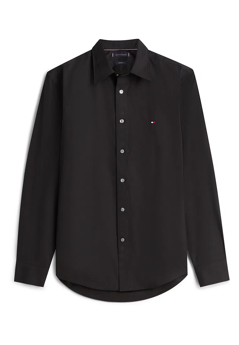 Несминаемая рубашка с длинным рукавом TH Mainline Tommy Hilfiger, черный — фото 4