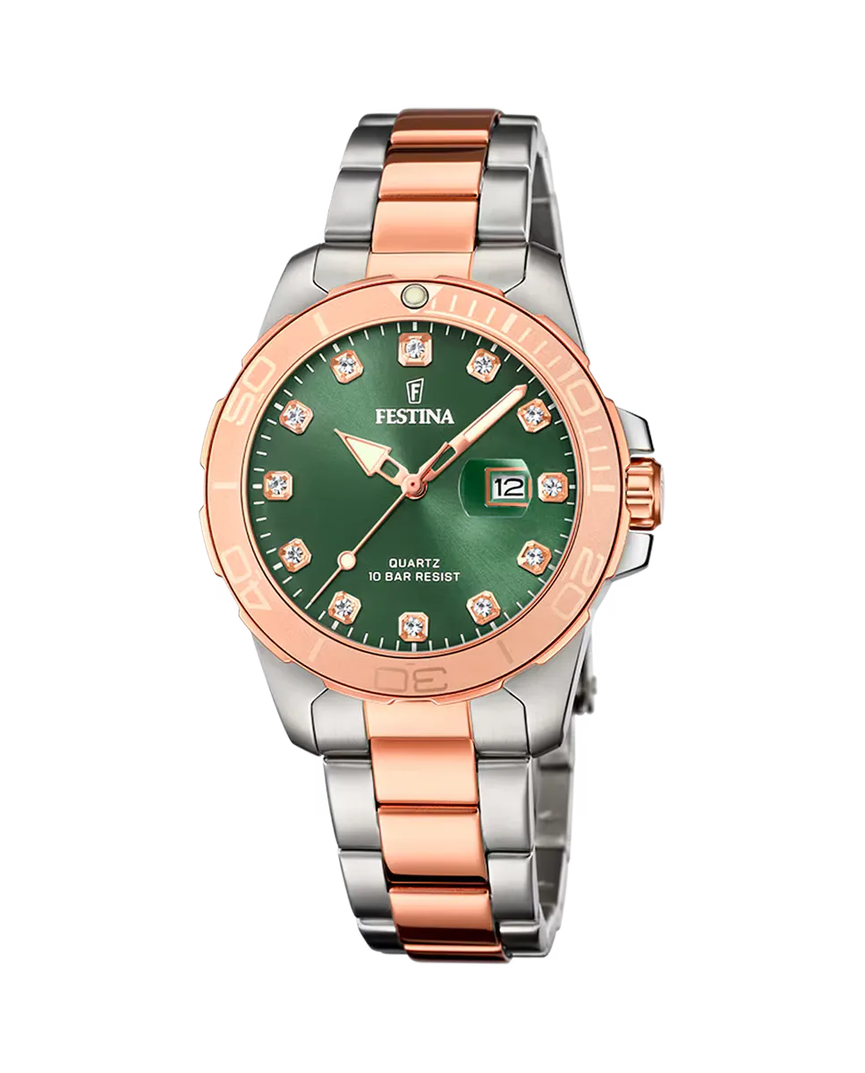 

F20505/4 Женские часы Boyfriend из серебряной стали Festina, серебряный