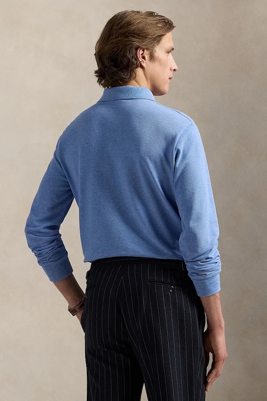 

Хлопковый лонгслив Polo Ralph Lauren, синий