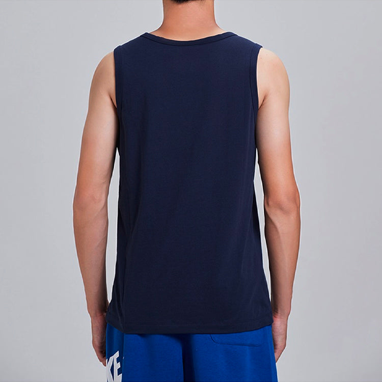Топ Nike MENS Nike Sportswear Tank Icon Futura Basketball Waistcoat Blue Dark blue — фото 4