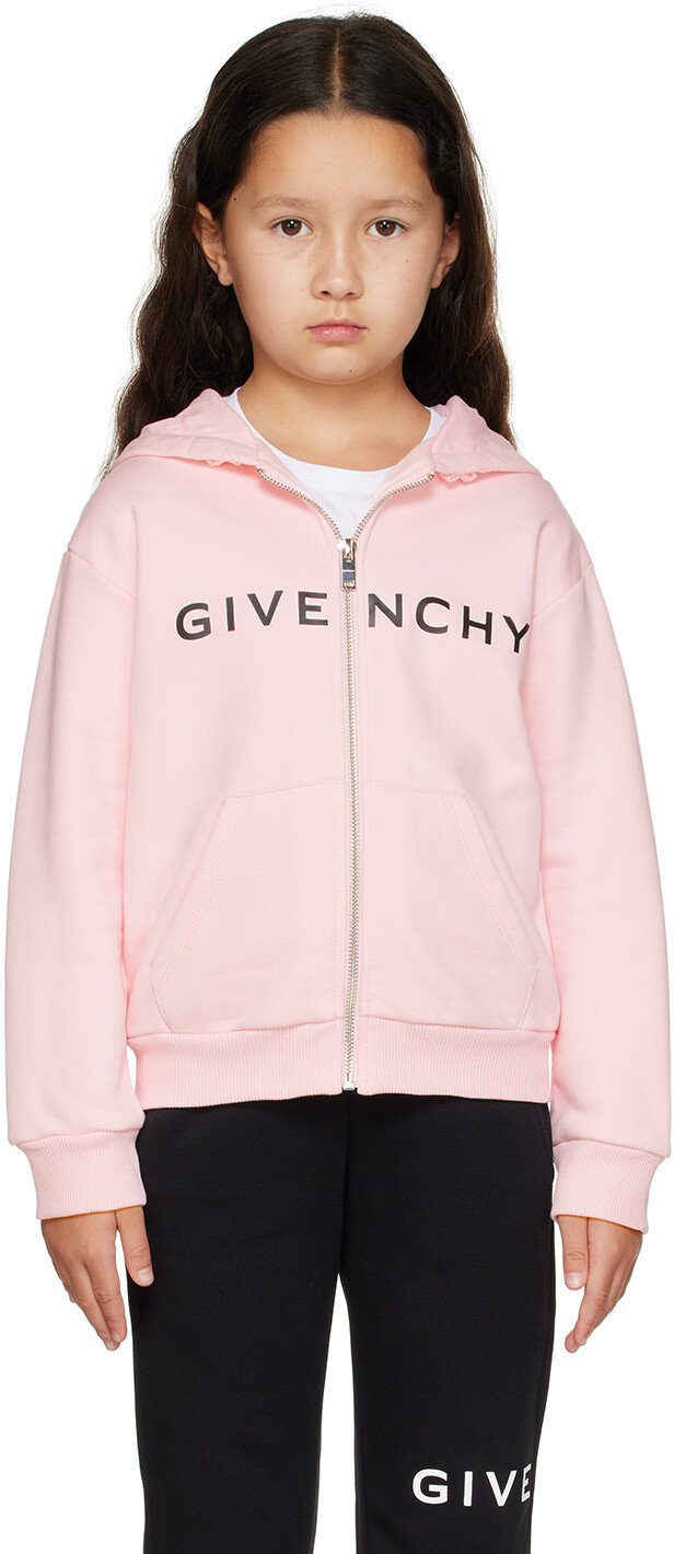 

Детская розовая толстовка на молнии Givenchy, Розовый, Детская розовая толстовка на молнии Givenchy