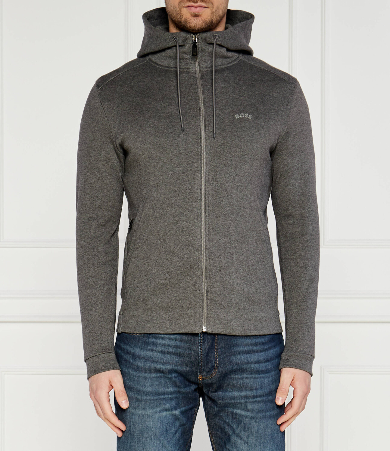 

Толстовка BOSS GREEN saggy curved regular fit, цвет grafite