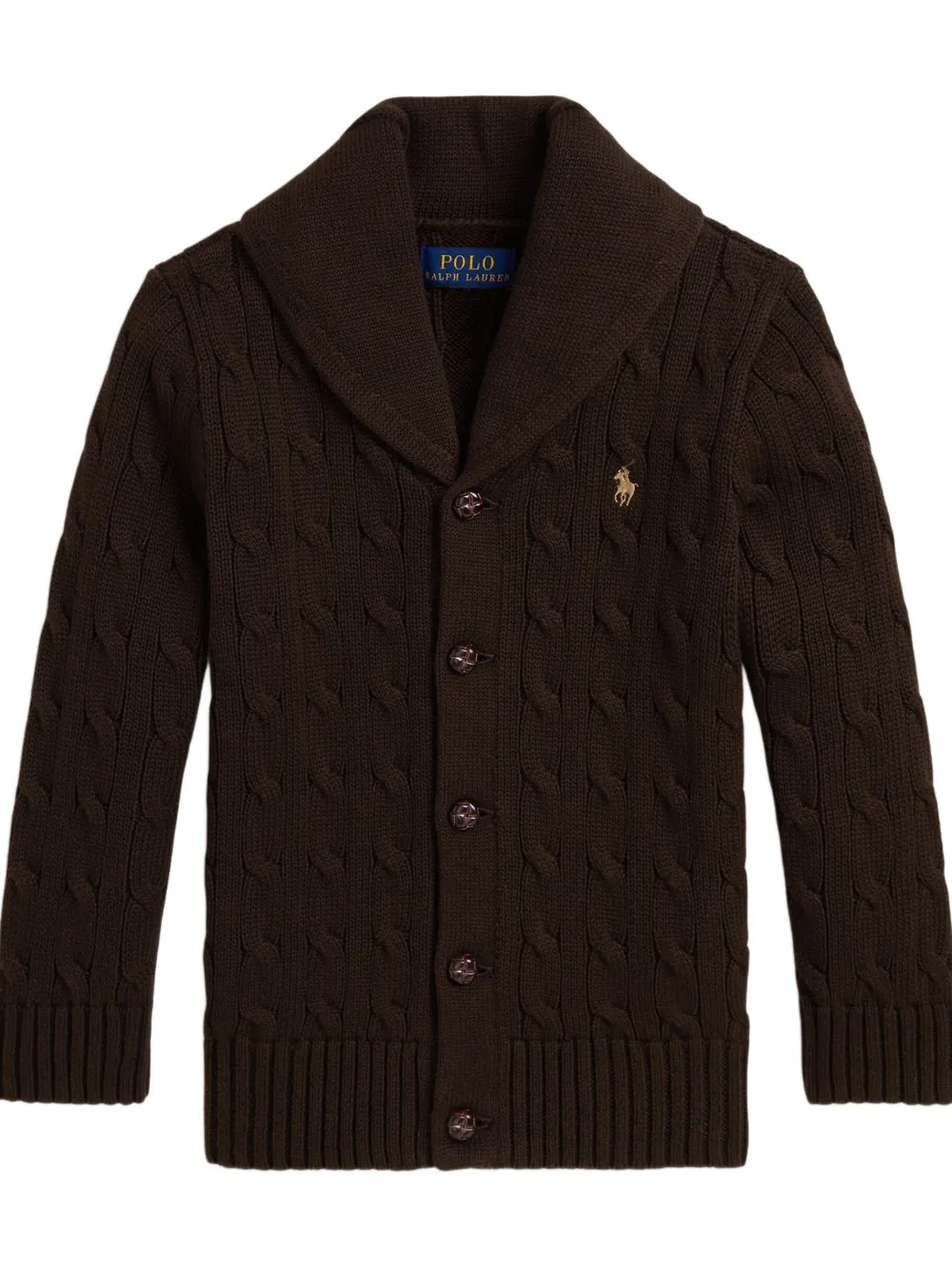 

Кардиган фактурной вязки POLO RALPH LAUREN KIDS, коричневый