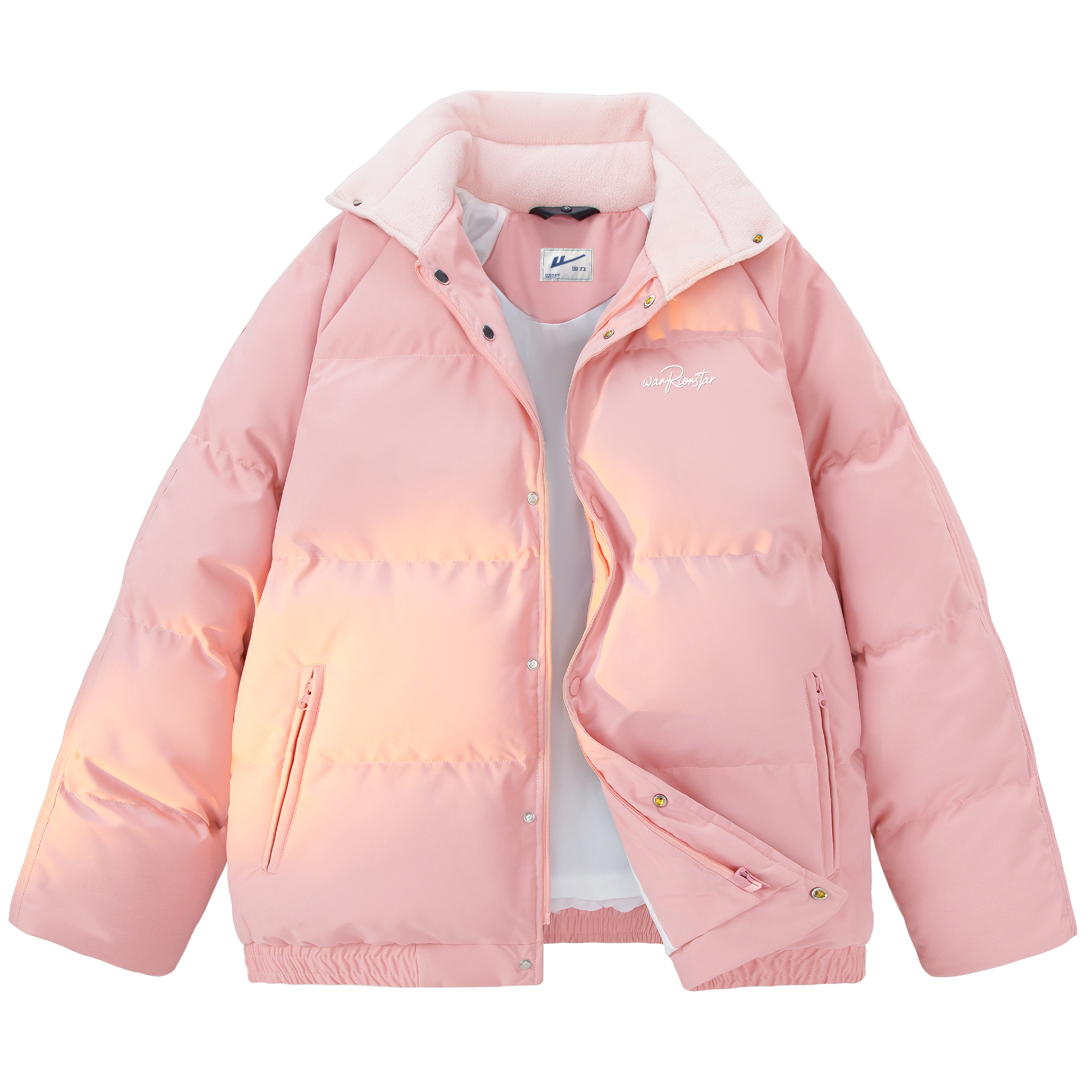 

Пуховик Unisex Stand Collar Moderate Cargo WARRIOR, розовый