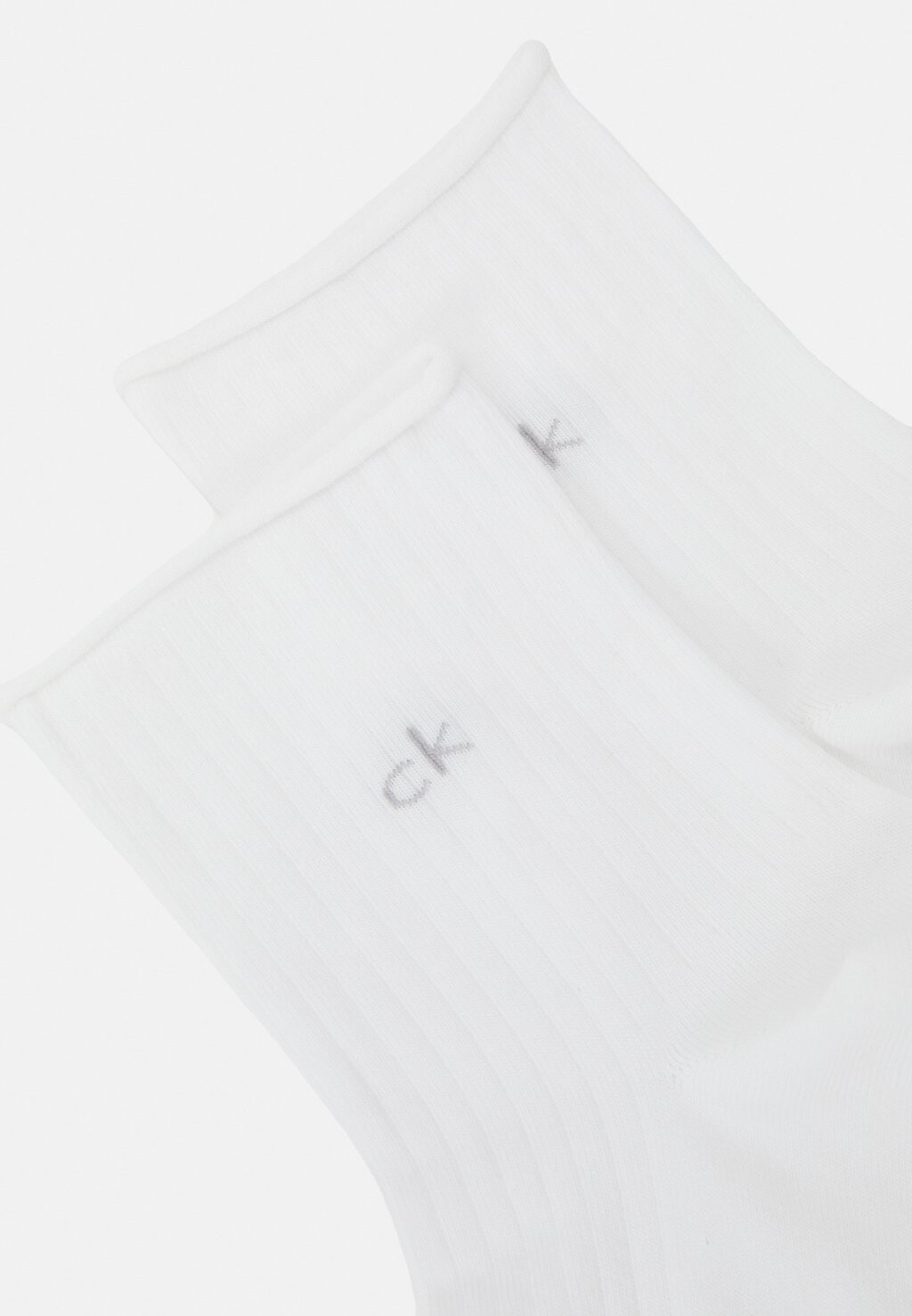 Носки WOMEN SHORT SOCK ROLL TOP 2 PACK Calvin Klein Underwear, белый — фото 2