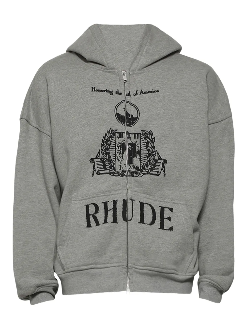 

Худи Youth Of America на молнии Rhude, серый