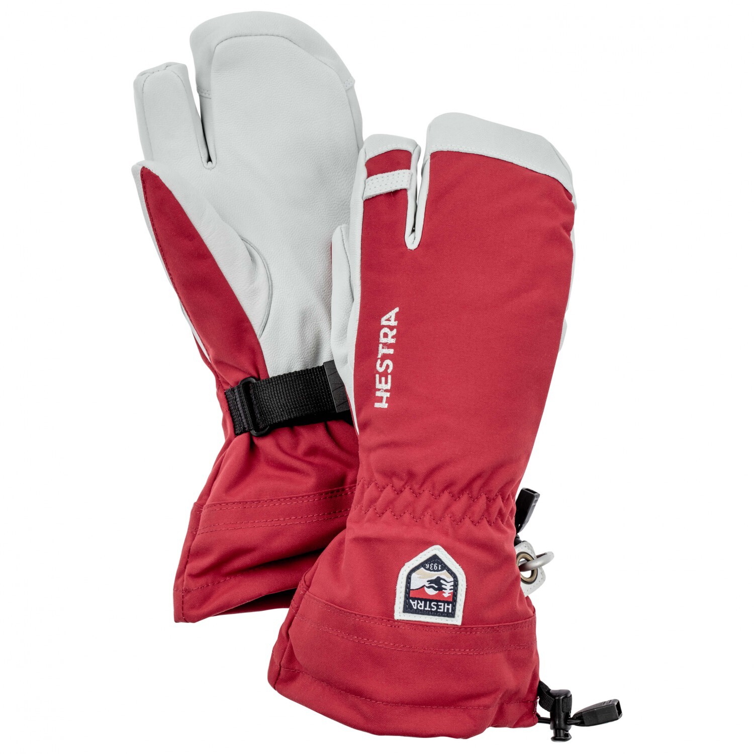 

Перчатки Hestra Army Leather Heli Ski 3 Finger, красный