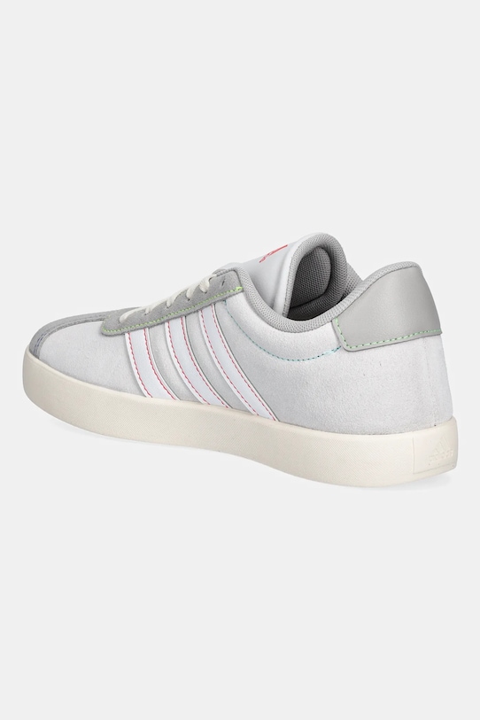 Детские замшевые кроссовки VL COURT 3.0 Adidas, серый — фото 3