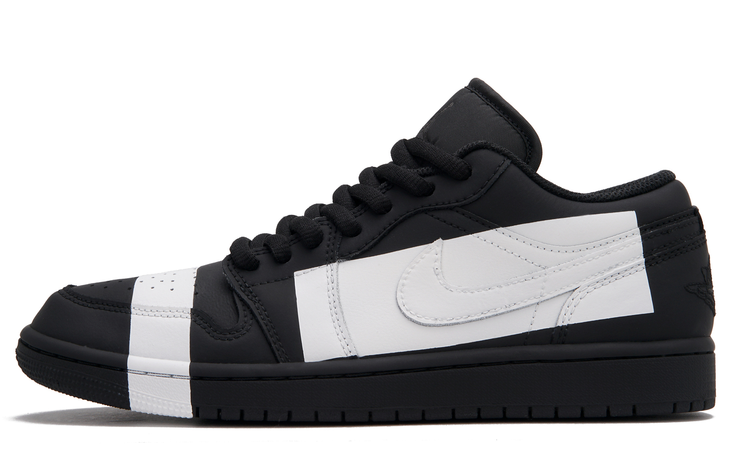 

Jordan Кроссовки баскетбольные мужские Air 1 'Pixel K' Abrasion Resistant Low top Vintage Black White