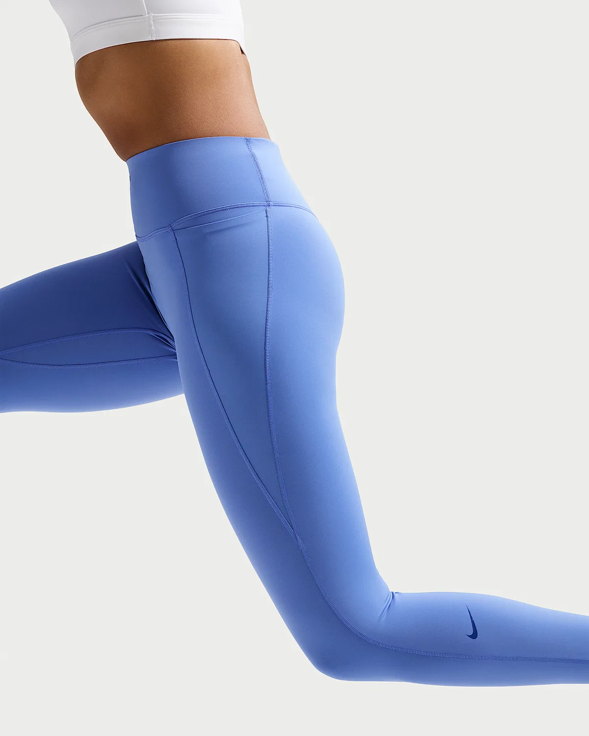 Женские леггинсы Nike Universa с высокой талией 7/8, без переднего шва, Sapphire/Bright Blue/Deep Night — фото 4