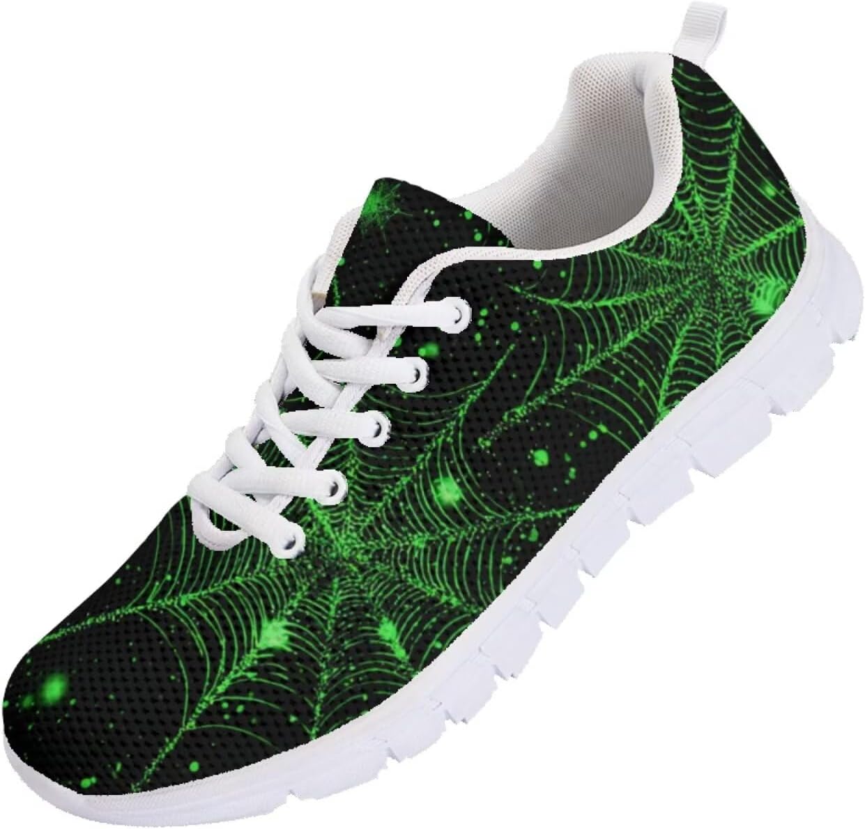 

Кроссовки Forchrinse для мужчин и женщин, комфортные, на шнуровке, для ходьбы и спорта, легкие спортивные ботинки, Halloween Spider Web Print
