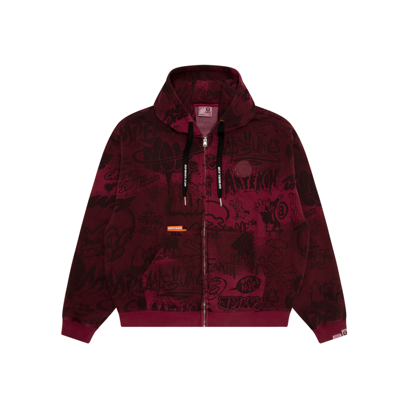 

Толстовка с капюшоном от A Bathing APE Aape, красный