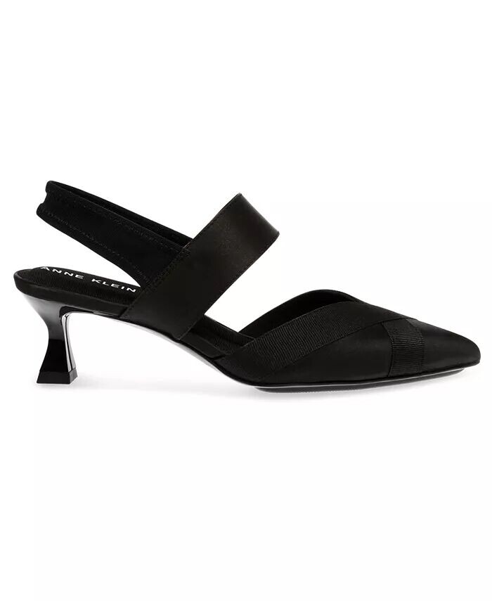 Женские туфли-лодочки на каблуке с открытой пяткой в ​​Ирландии Anne Klein, черный — фото 2