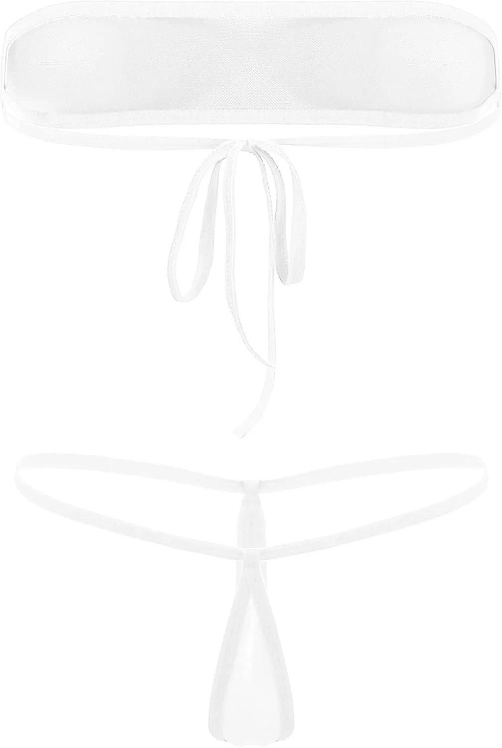 

Женский топ-бандо с прозрачной сеткой QinCiao