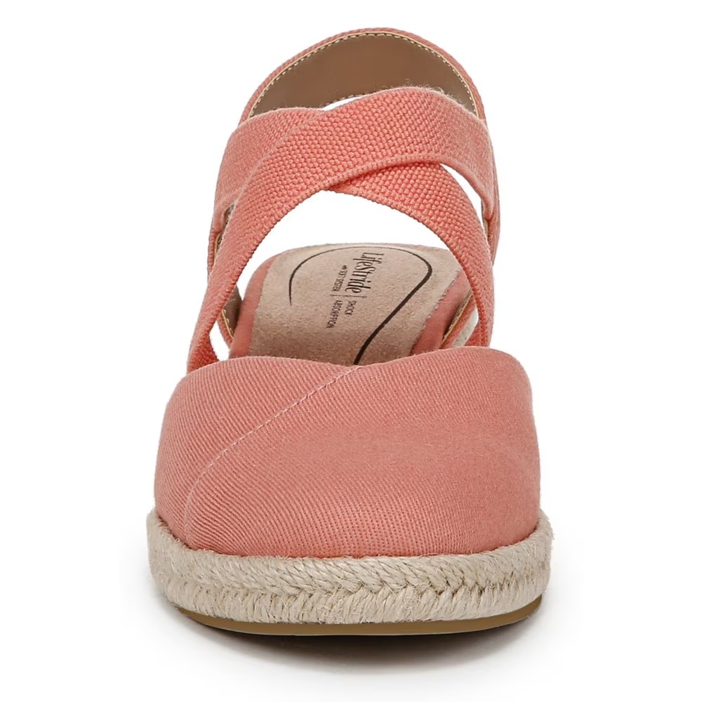 Туфли на танкетке Kimball espadrille от Lifestride, coral pink fabric — фото 3