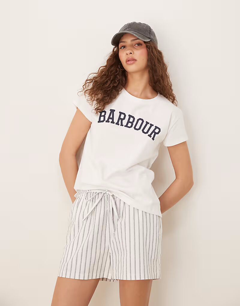 

Классическая футболка Barbour Northumberland белого цвета