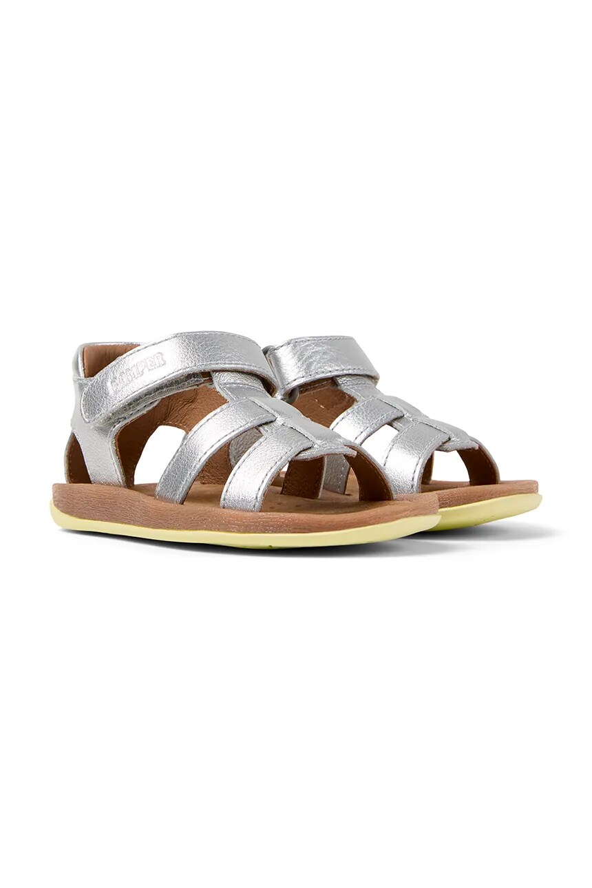 

Детские кожаные сандалии Bicho FW Camper, серебряный