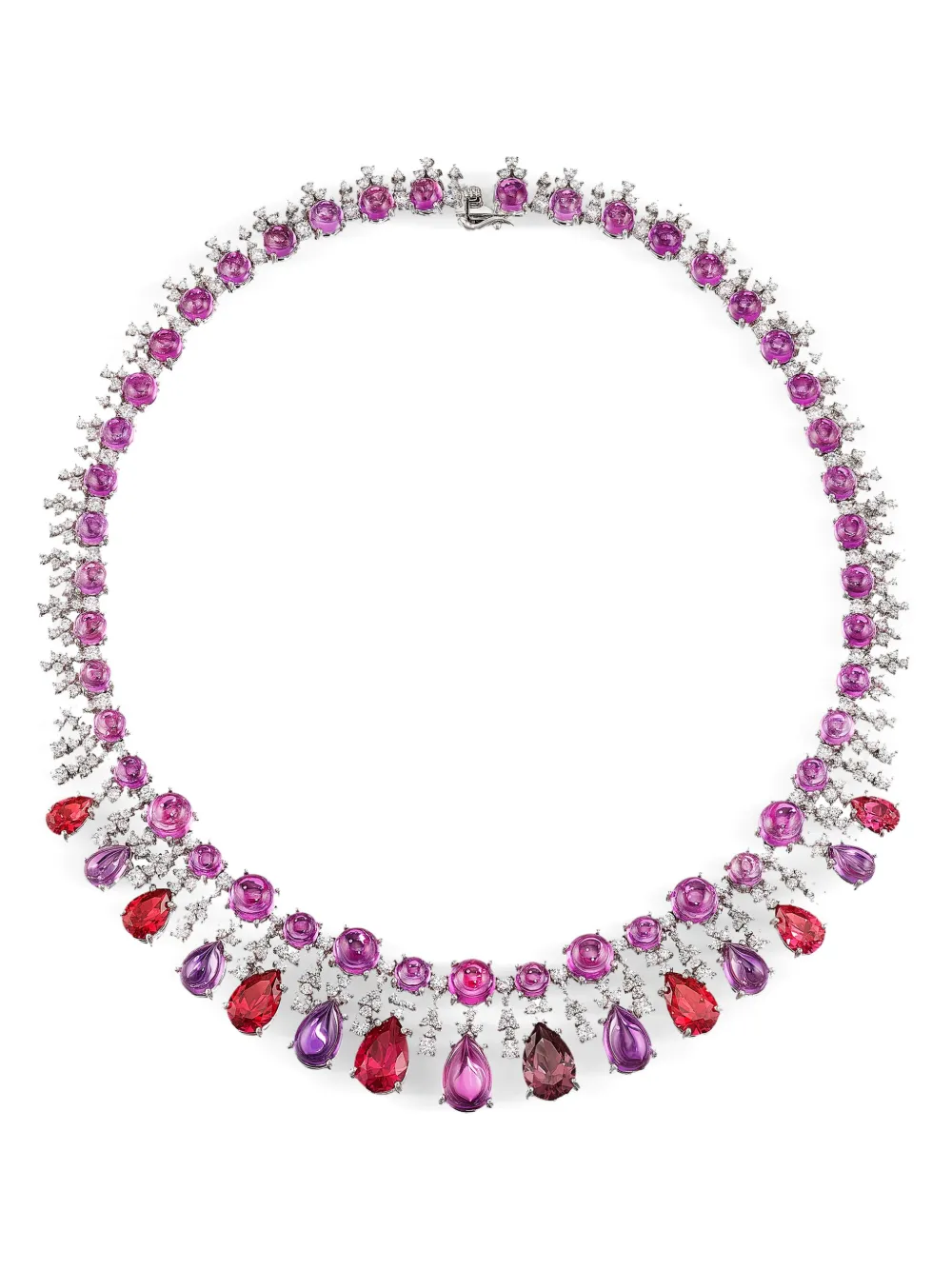 

Колье Pomegranate Tutti Frutti из белого золота Anabela Chan, серебряный