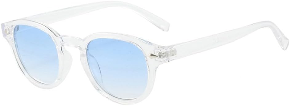 

Солнцезащитные очки UV400 с овальными заклепками и прозрачными градиентными линзами для женщин и мужчин, для бега и занятий спортом на открытом воздухе UYPTK, Transparent Blue