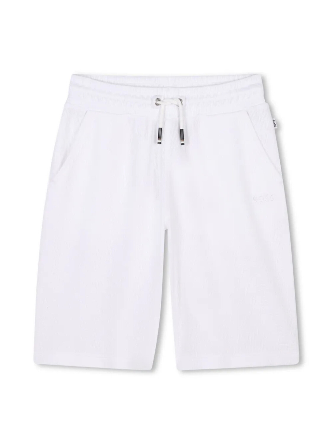 

BOSS Kidswear спортивные шорты с вышитым логотипом, белый