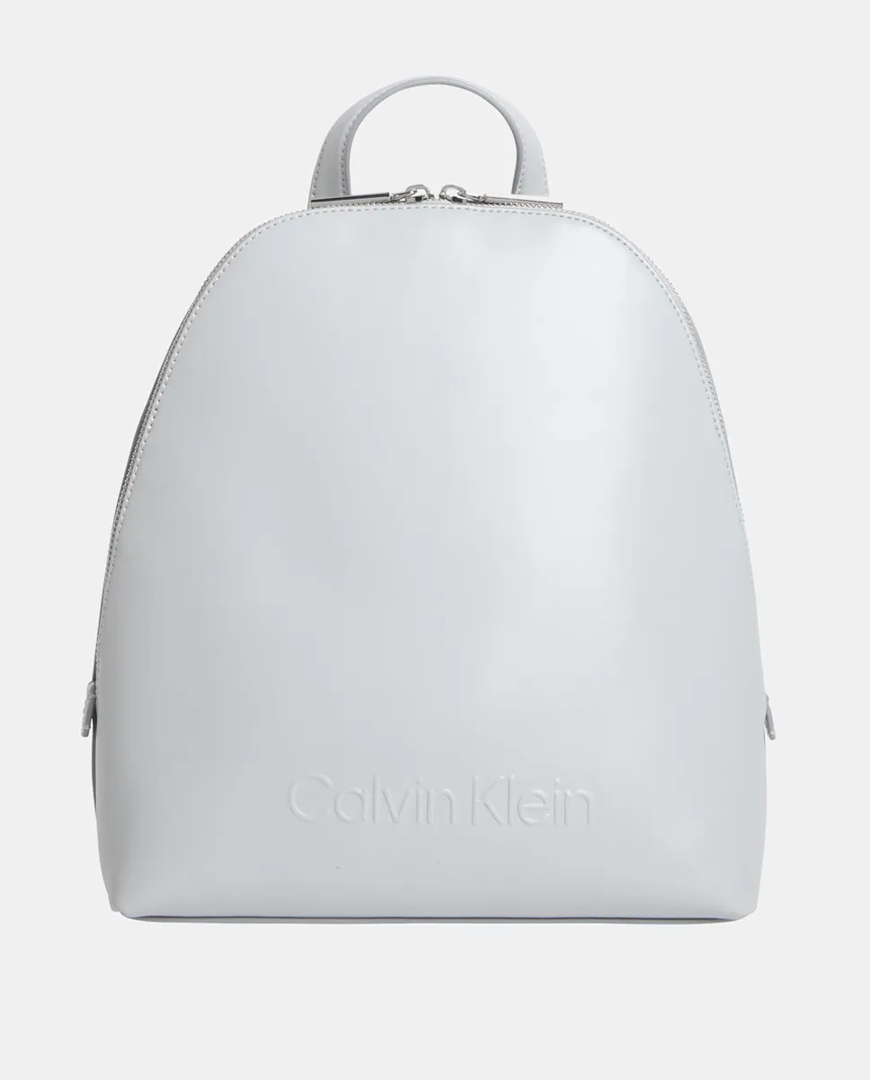 

Круглый рюкзак с логотипом Calvin Klein, серый