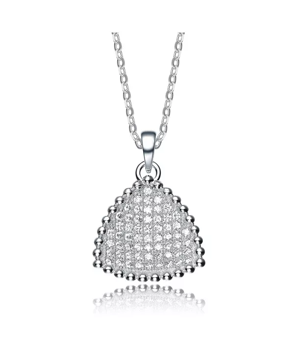 

Подвеска из стерлингового серебра с кубическим цирконием треугольной формы Genevive, silver